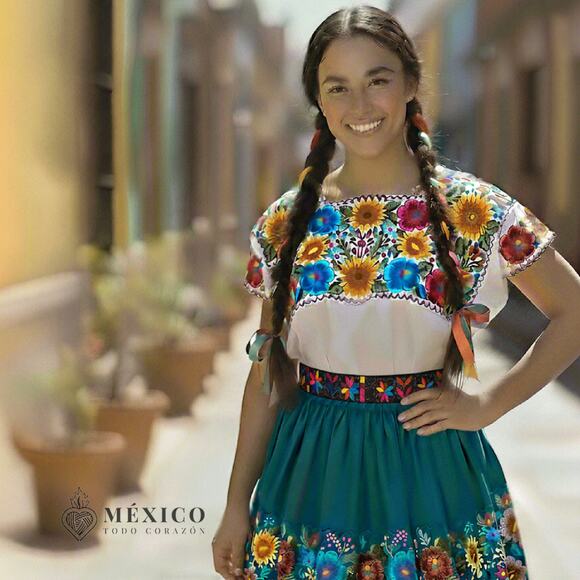 Mexican Folkloric belt day of the dead 5 de Mayo colorfull mexico todo corazon - Picture 1 of 4